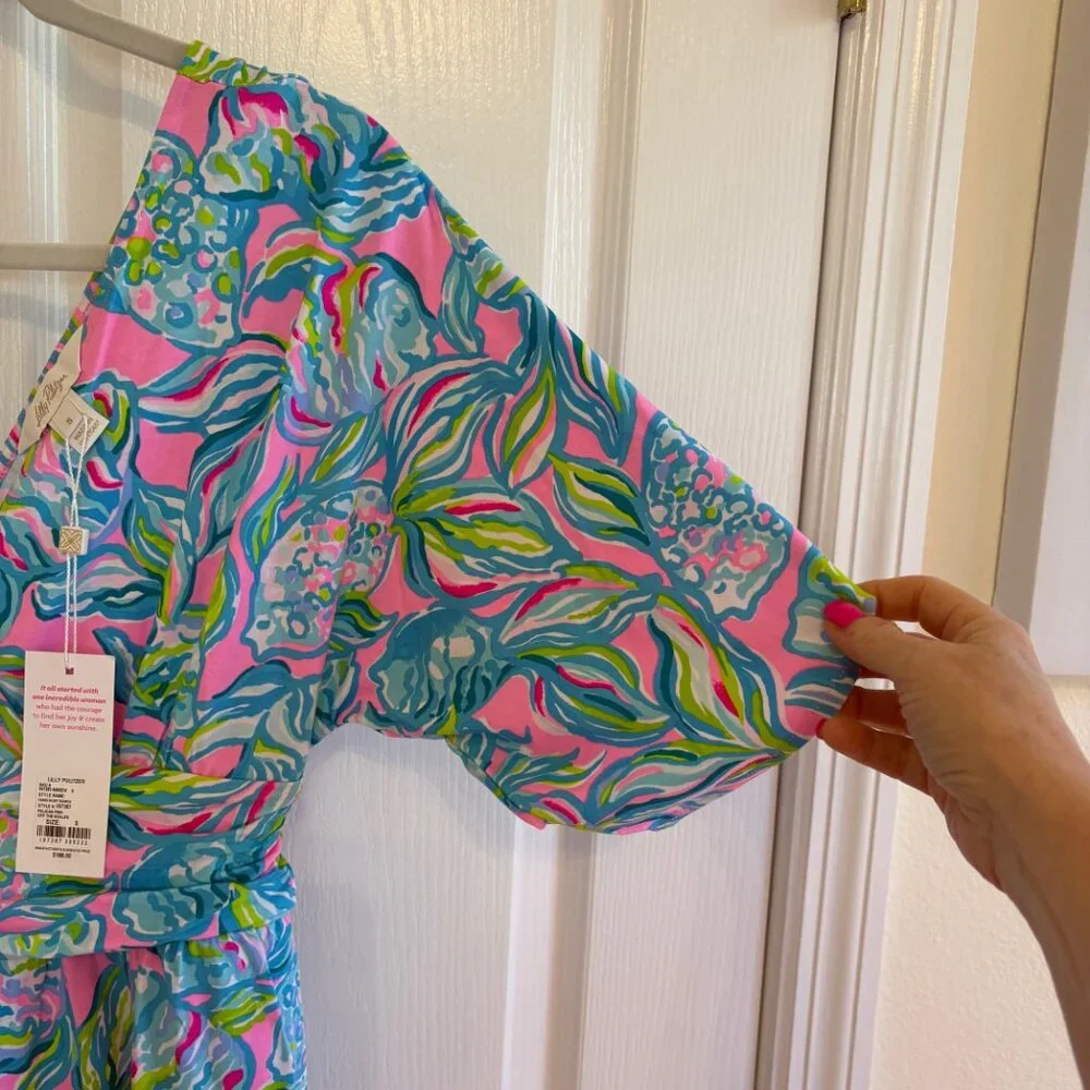 Lilly Pulitzer Parigi Skort Romper Small NWT Pelican Pink - Off the Scales - Picture 5 of 10